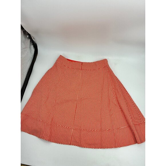 Lane Bryant Womens Size 28 Orange Modernist Collection A Line Skirt Polka Dot - Picture 6 of 6